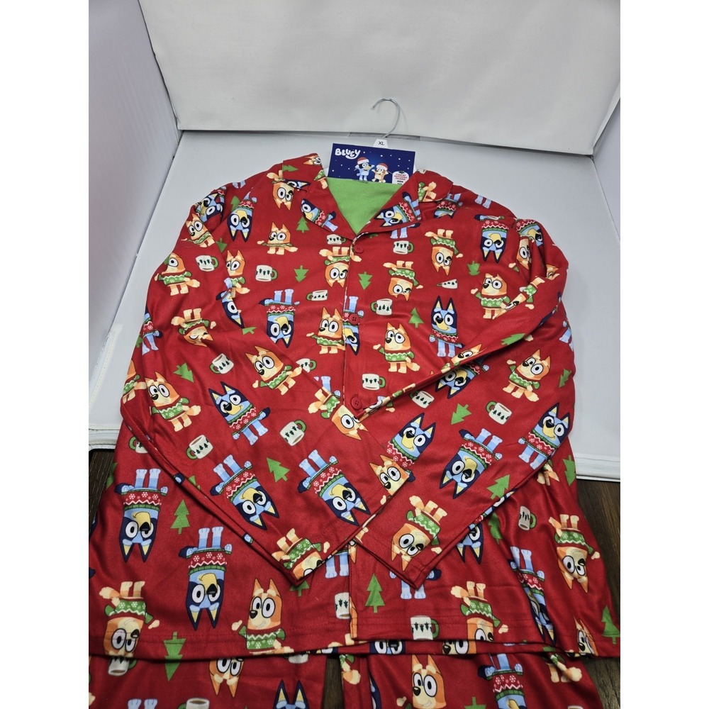 Men's Bluey Christmas Find My Matching Pajamas Size XL